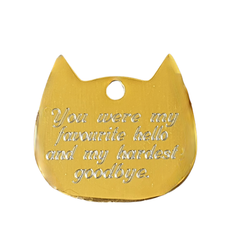 Memorial Photo Engraved Cat Keyrings