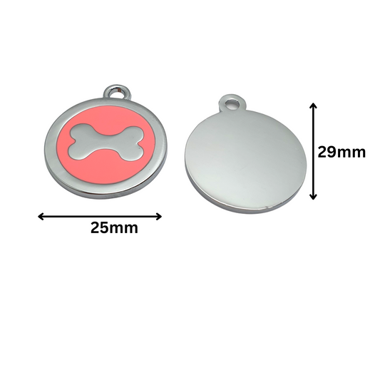Bone Round Tags Stainless Steel