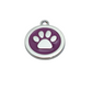 Paw Round Coloured Tags Stainless Steel