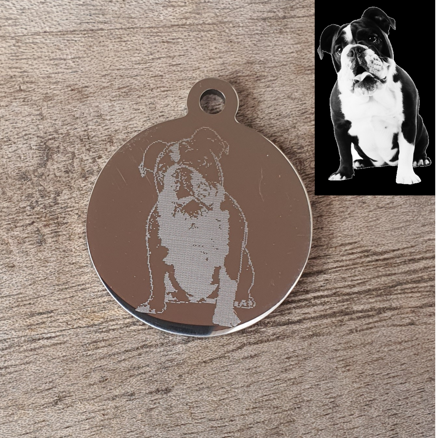 Photo Engraved Keyring Pendants Mini