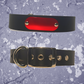 Leather Collar Black with Name Plate