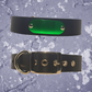 Leather Collar Black with Name Plate