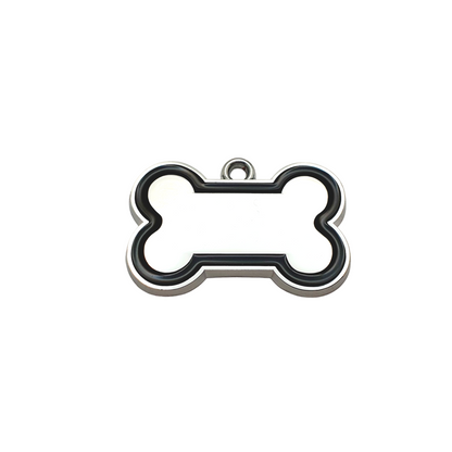 Bone Colour Outline Tags Stainless Steel