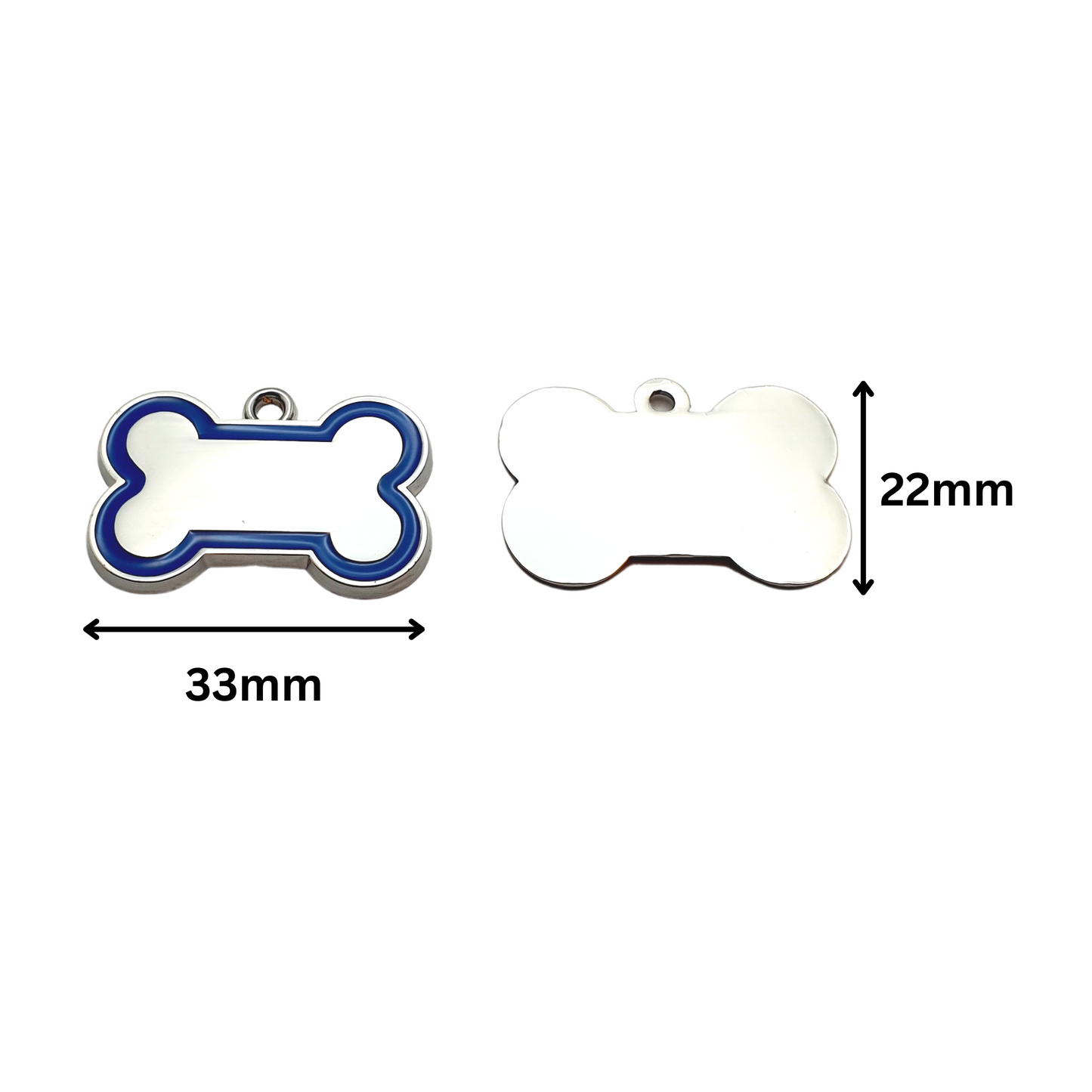 Bone Colour Outline Tags Stainless Steel