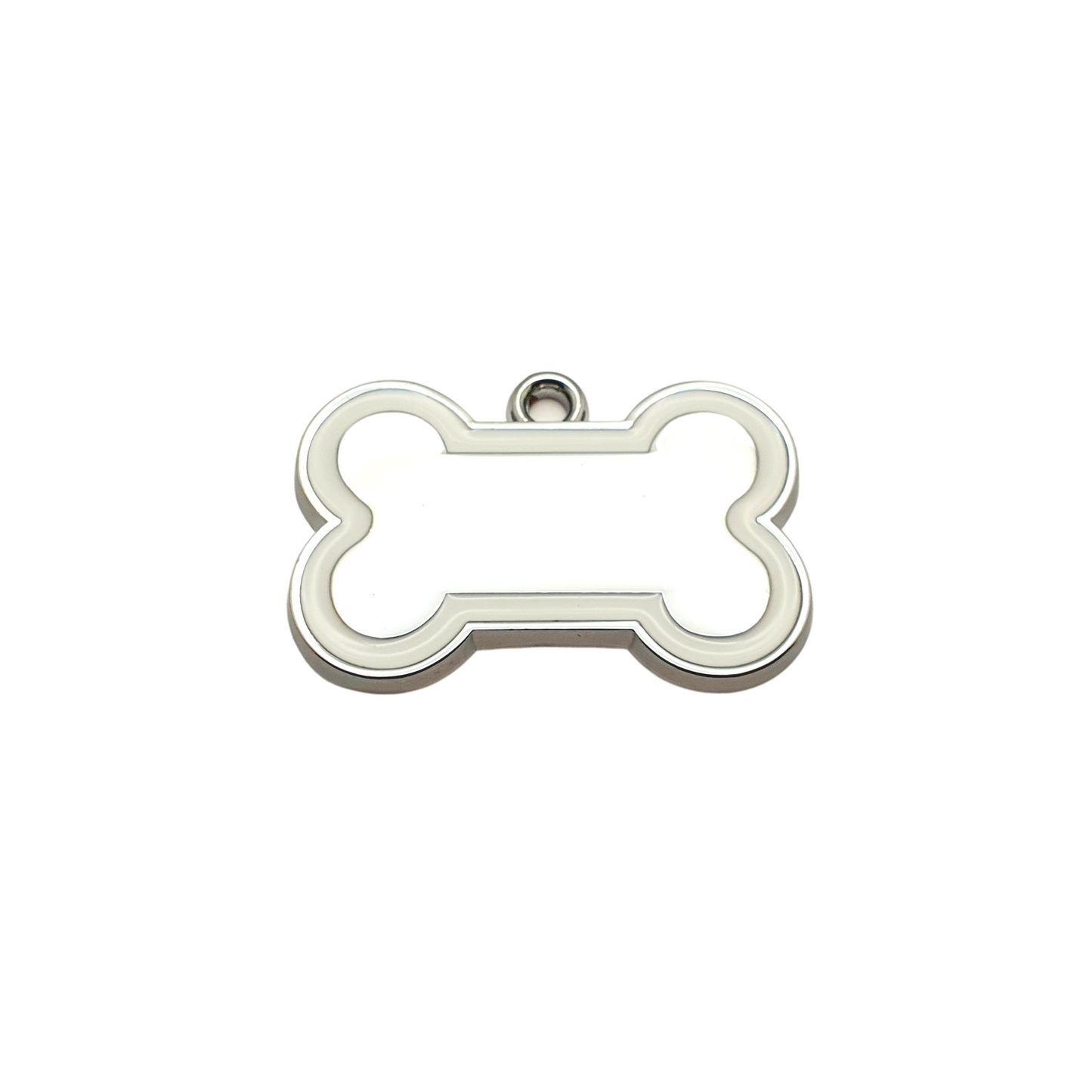 Bone Colour Outline Tags Stainless Steel