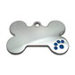 Bone Coloured Paw Tags Stainless Steel