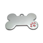 Bone Coloured Paw Tags Stainless Steel