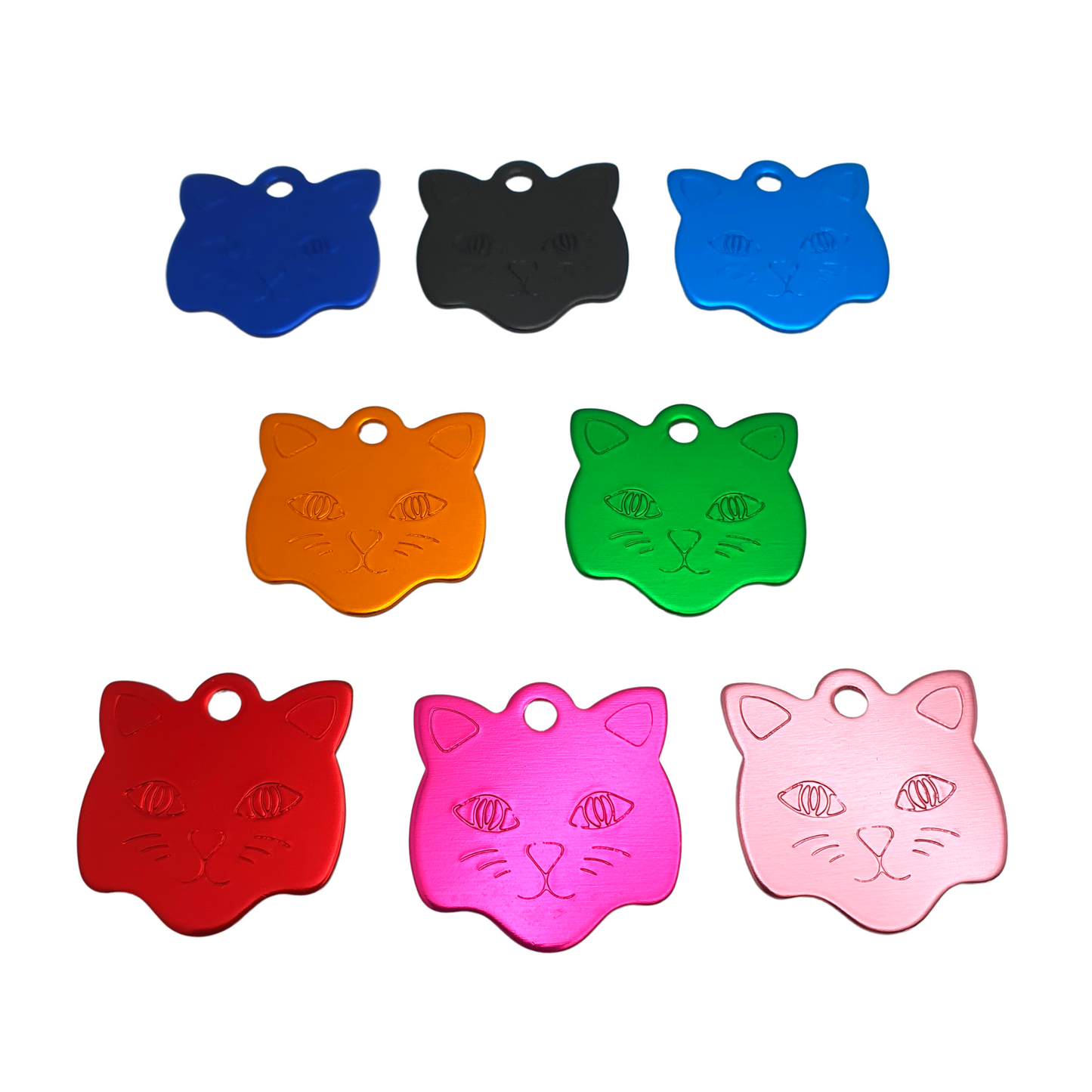 Cat Face Tags Aluminium