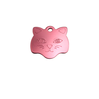 Cat Face Tags Aluminium