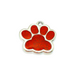 Glitter Paw Print Tags Stainless Steel