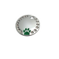 Round Bling Coloured Paw Tags Stainless Steel