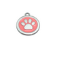 Paw Round Coloured Tags Stainless Steel