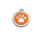 Paw Round Coloured Tags Stainless Steel