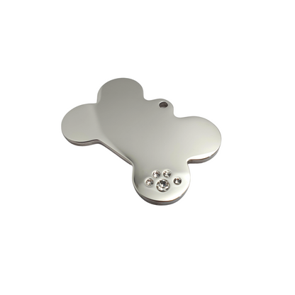 Bone Bling Paw Tags Stainless Steel