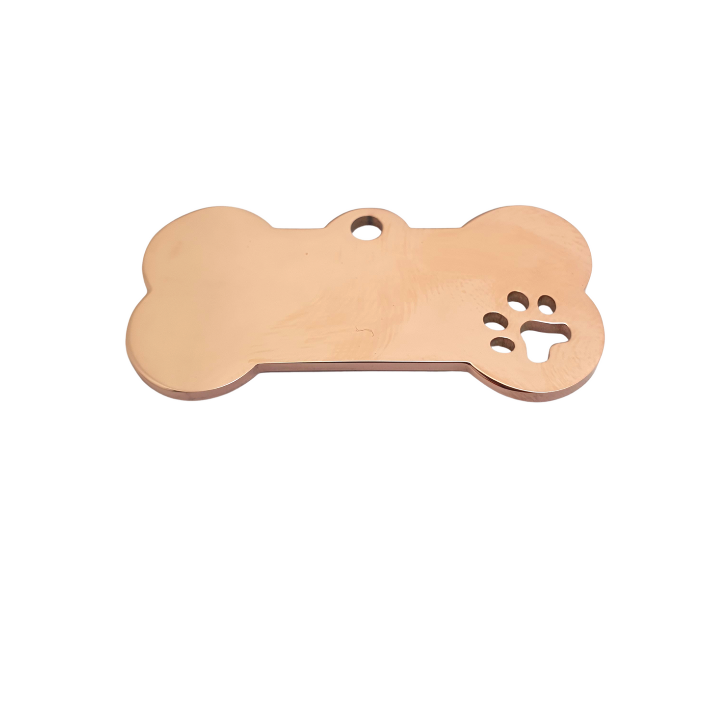 Bone with Paw Tags Stainless Steel