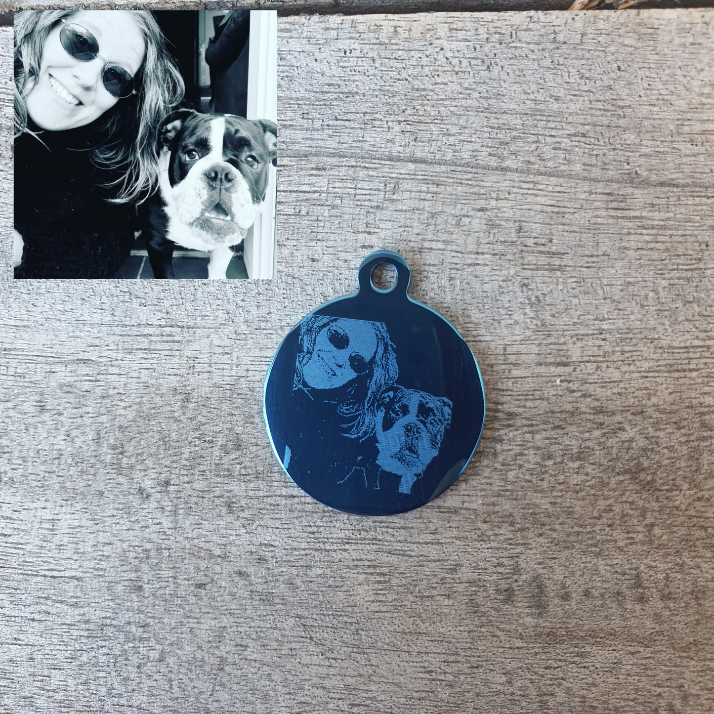 Photo Engraved Keyring Pendants Mini