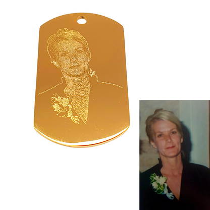 Photo Engraved Keyring Pendants